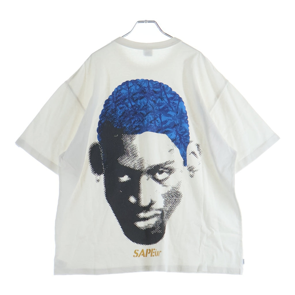 SAPEur(サプール) ISLAND HEAD S/S TEE アイランド ヘッド フロントプリント 半袖Tシャツ カットソー ホワイト