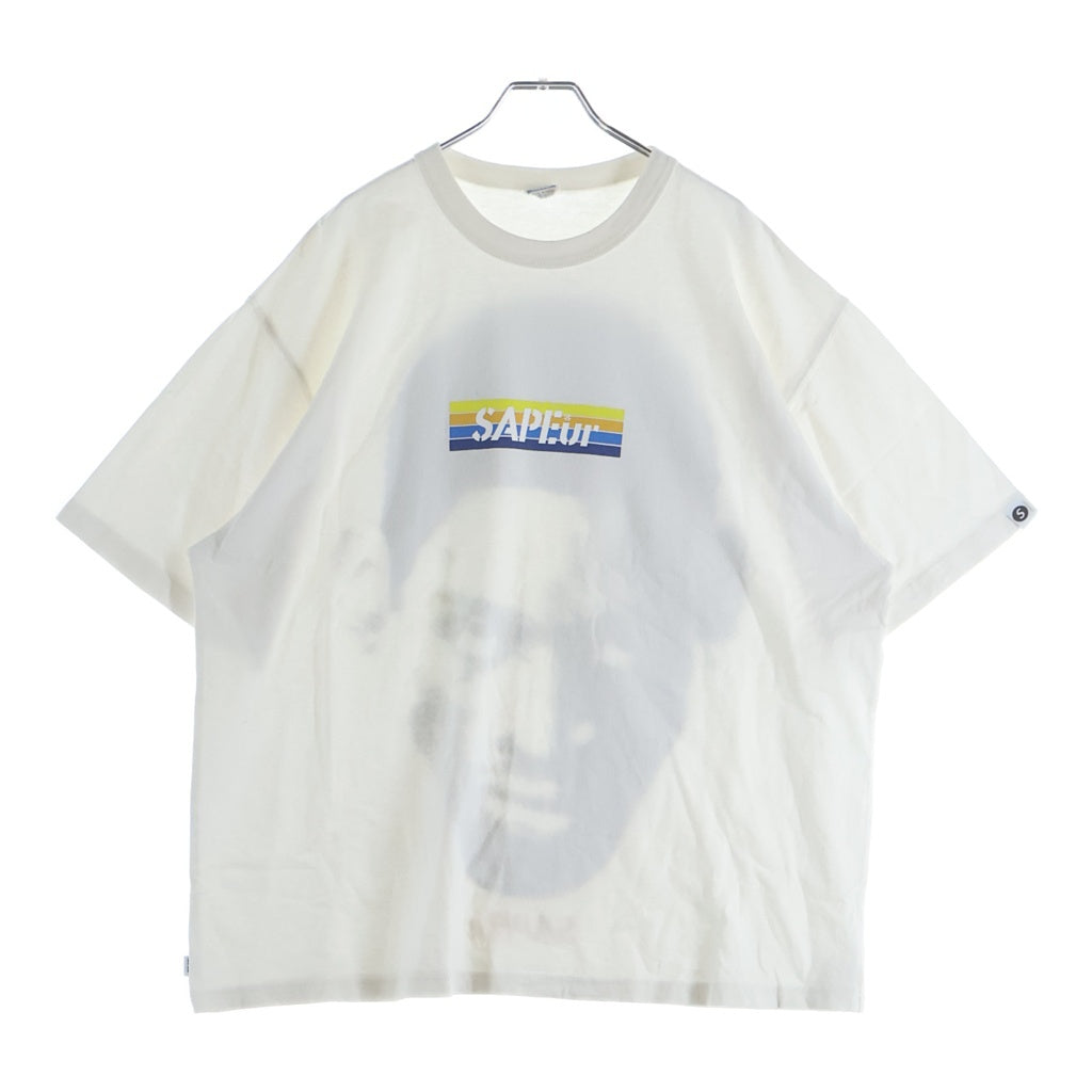 SAPEur(サプール) ISLAND HEAD S/S TEE アイランド ヘッド フロントプリント 半袖Tシャツ カットソー ホワイト