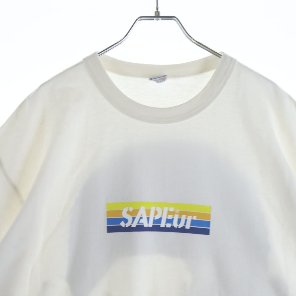 SAPEur(サプール) ISLAND HEAD S/S TEE アイランド ヘッド フロントプリント 半袖Tシャツ カットソー ホワイト