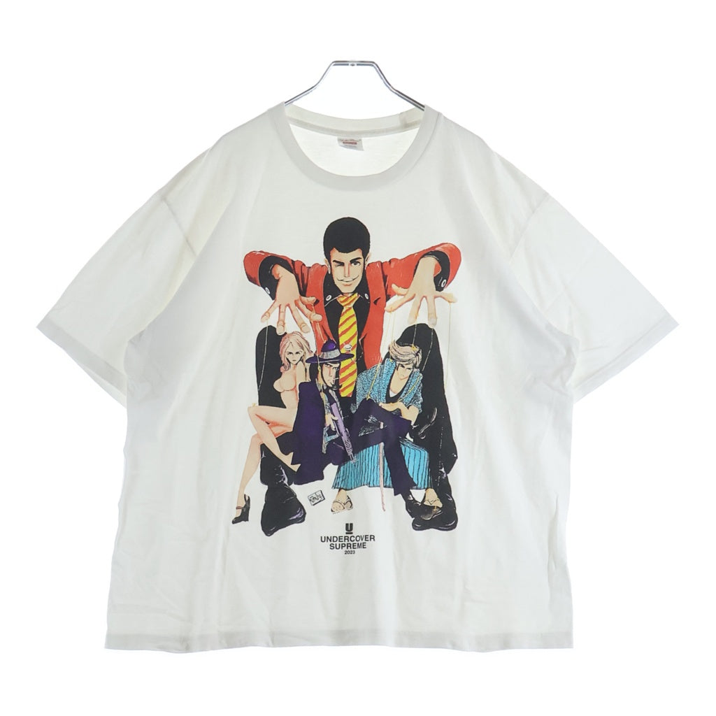 SUPREME(シュプリーム) 23SS × UNDERCOVER Lupin Tee アンダーカバー フロント ルパン三世 プリント 半袖Tシャツ カットソー ホワイト