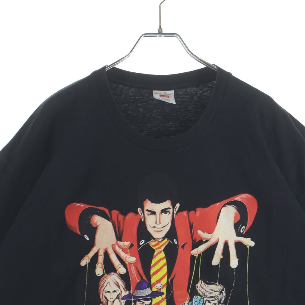 SUPREME(シュプリーム) 23SS × UNDERCOVER Lupin Tee アンダーカバー フロント ルパン三世 プリント 半袖Tシャツ カットソー ブラック