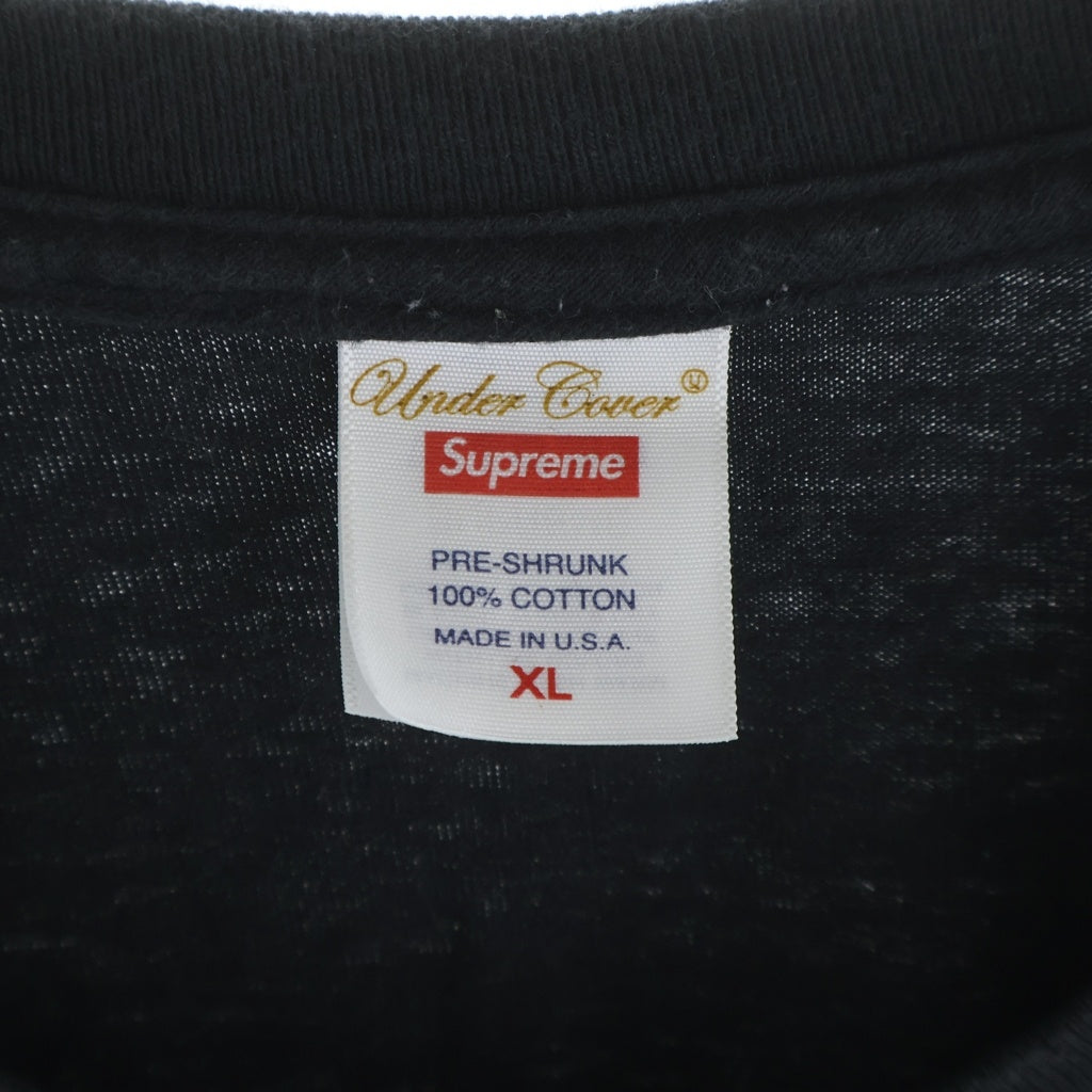 SUPREME(シュプリーム) 23SS × UNDERCOVER Lupin Tee アンダーカバー フロント ルパン三世 プリント 半袖Tシャツ カットソー ブラック