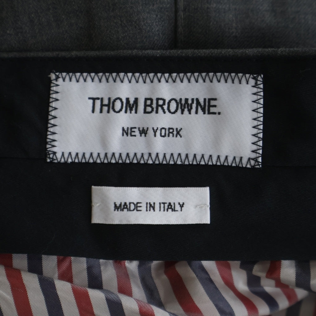 THOM BROWNE(トムブラウン) TWILL MIDI PLEATED SKIRT ツイル プリーツ ミディスカート グレー レディース FGC400V-00626-035