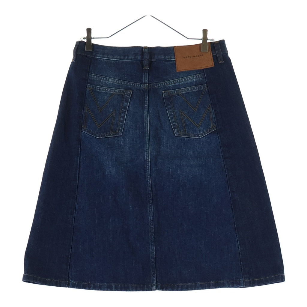 MARC JACOBS(マークジェイコブス) NAVY BLUE DENIM SKIRT バイカラー ジップアップ デニムスカート インディゴ レディース 2F5RSK050D02-480