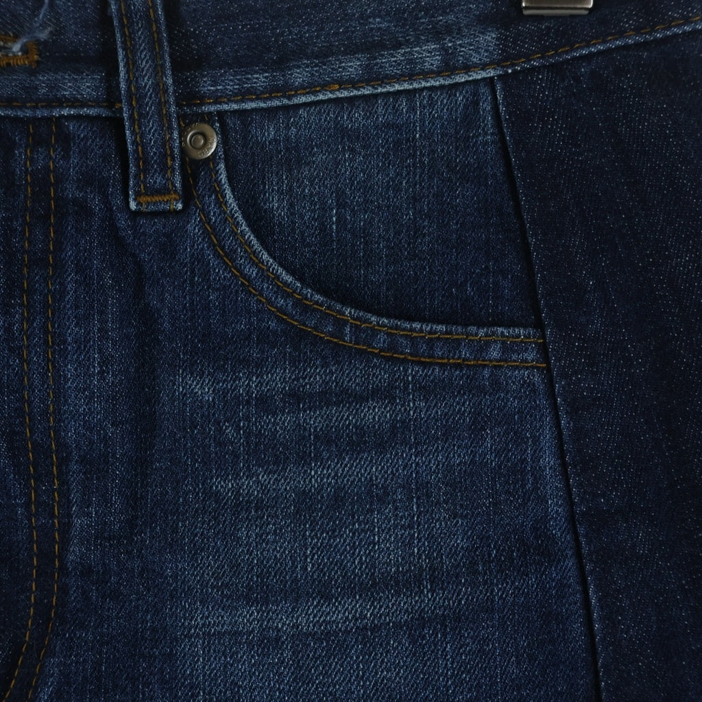 MARC JACOBS(マークジェイコブス) NAVY BLUE DENIM SKIRT バイカラー ジップアップ デニムスカート インディゴ レディース 2F5RSK050D02-480
