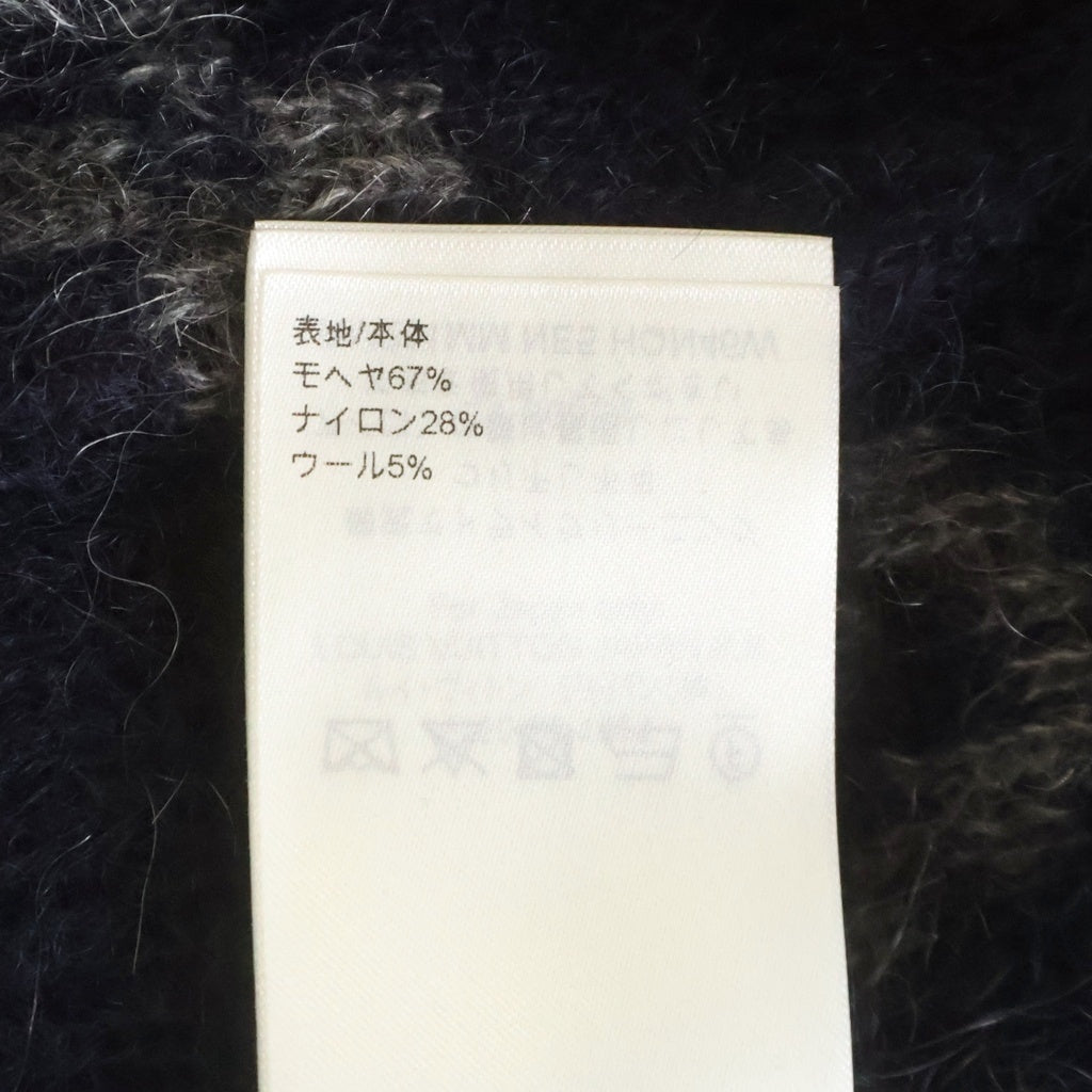 LOUIS VUITTON(ルイヴィトン) モノグラム モヘヤ混 ニットカーディガン ネイビー /グレー RM261MM NE5 HQN46W