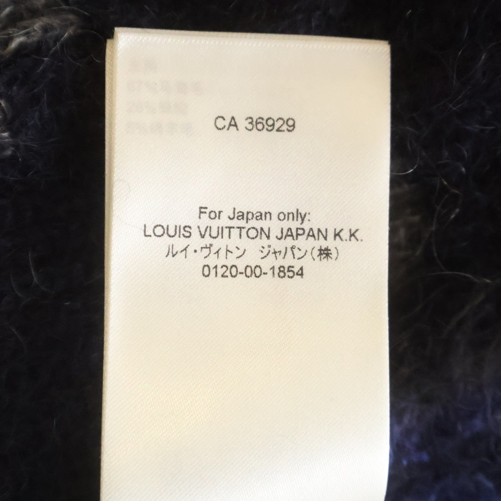 LOUIS VUITTON(ルイヴィトン) モノグラム モヘヤ混 ニットカーディガン ネイビー /グレー RM261MM NE5 HQN46W