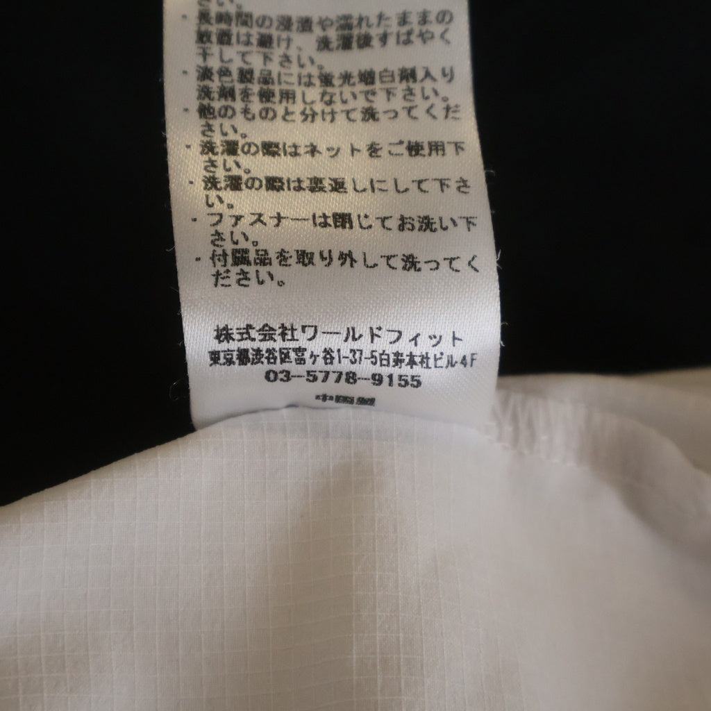 NO BRAND(ノーブランド) CRONOS クロノス ADAPT BLOUSON アダプト ブルゾン フロントロゴプリント ジップアップ ナイロンジャケット ブラック/ホワイト C03-BL-2604ST