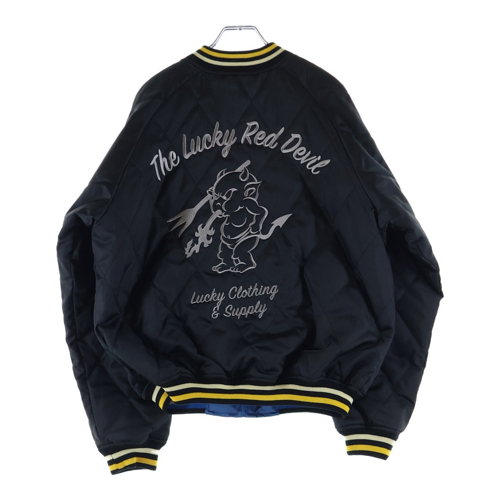 TEDMAN TED COMPANY(テッドマン テッドカンパニー) Reversible varsity jacket デビル刺繍入り リバーシブル バーシティジャケット ブラック/ブルー