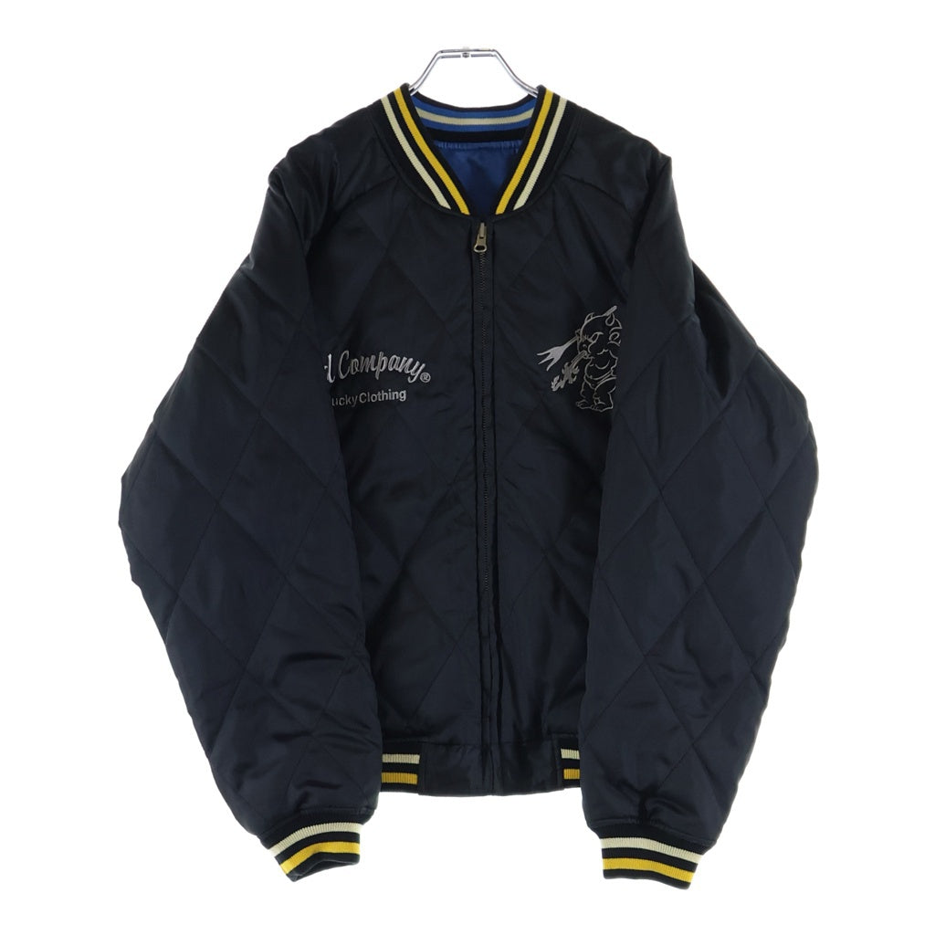 TEDMAN TED COMPANY(テッドマン テッドカンパニー) Reversible varsity jacket デビル刺繍入り リバーシブル バーシティジャケット ブラック/ブルー