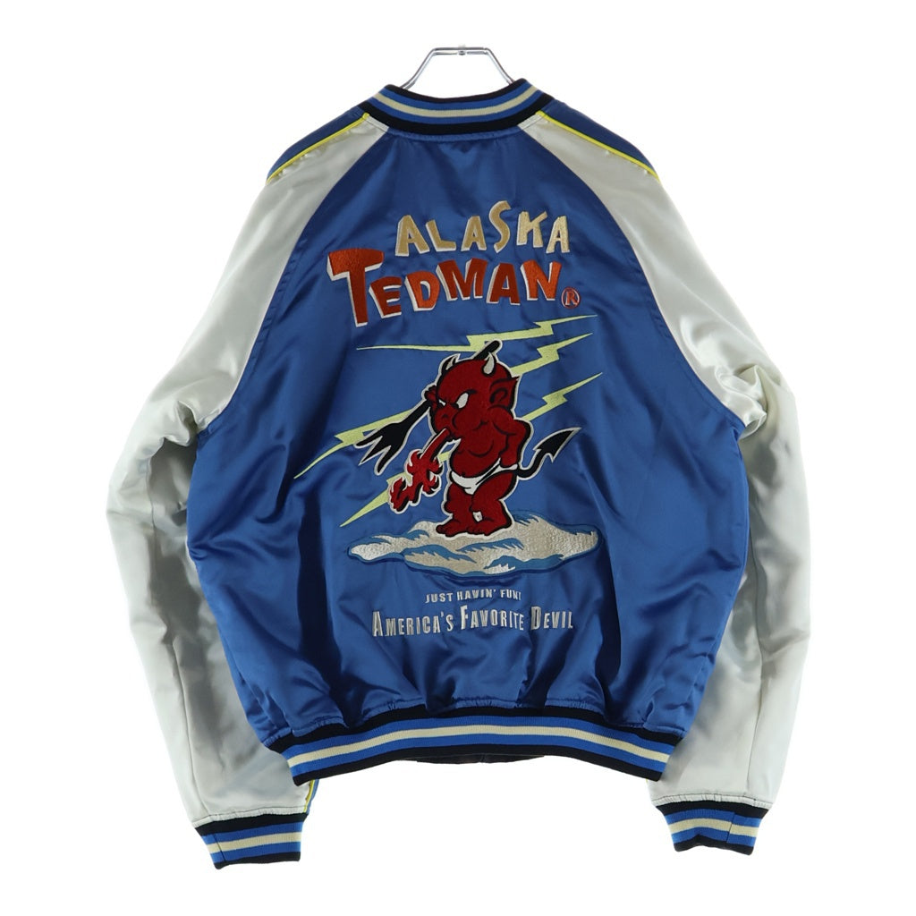 TEDMAN TED COMPANY(テッドマン テッドカンパニー) Reversible varsity jacket デビル刺繍入り リバーシブル バーシティジャケット ブラック/ブルー