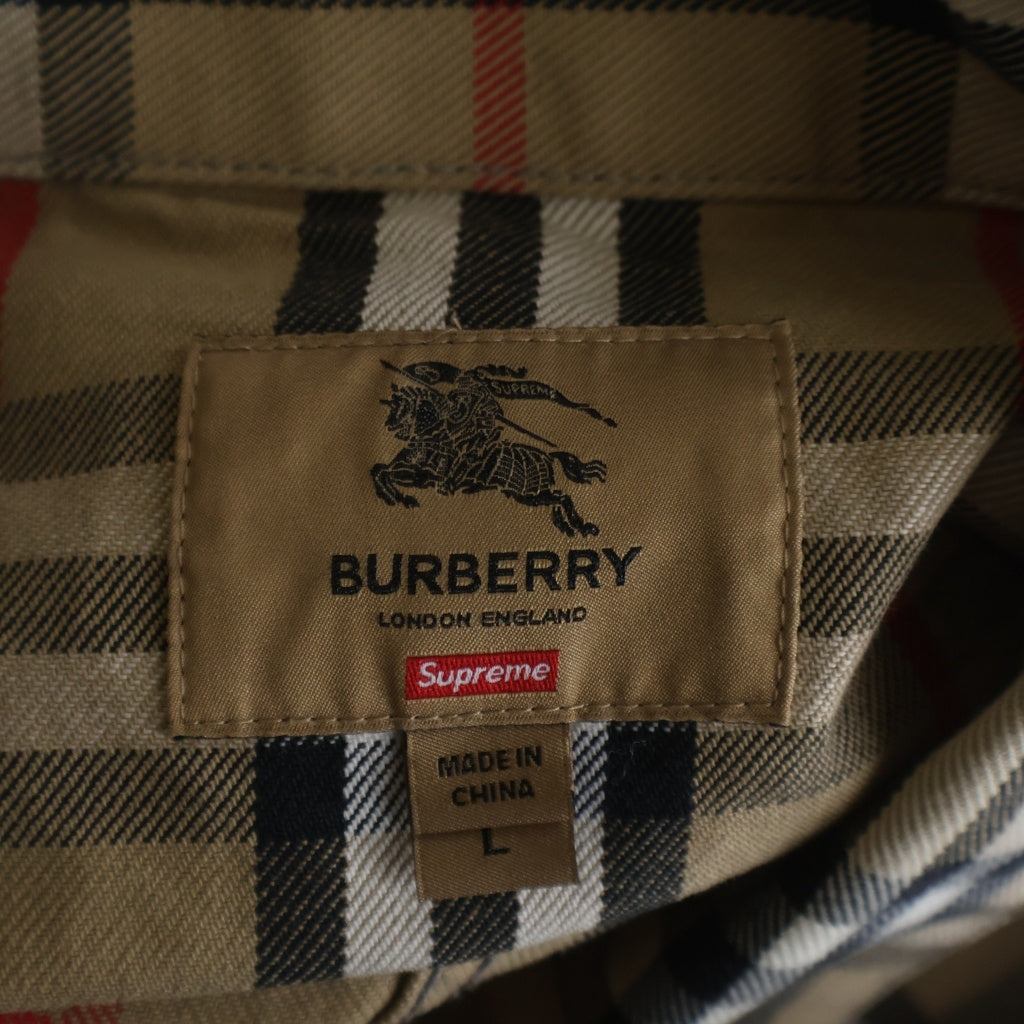 SUPREME(シュプリーム) × BURBERRY 22SS Denim Trucker Jacket バーバリー デニムトラッカージャケット ブラウン