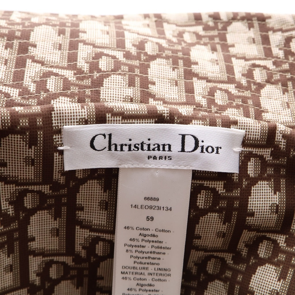 Christian Dior(クリスチャンディオール) レオパード柄 オブリーク リバーシブル バケットハット 帽子 マルチ レディース
