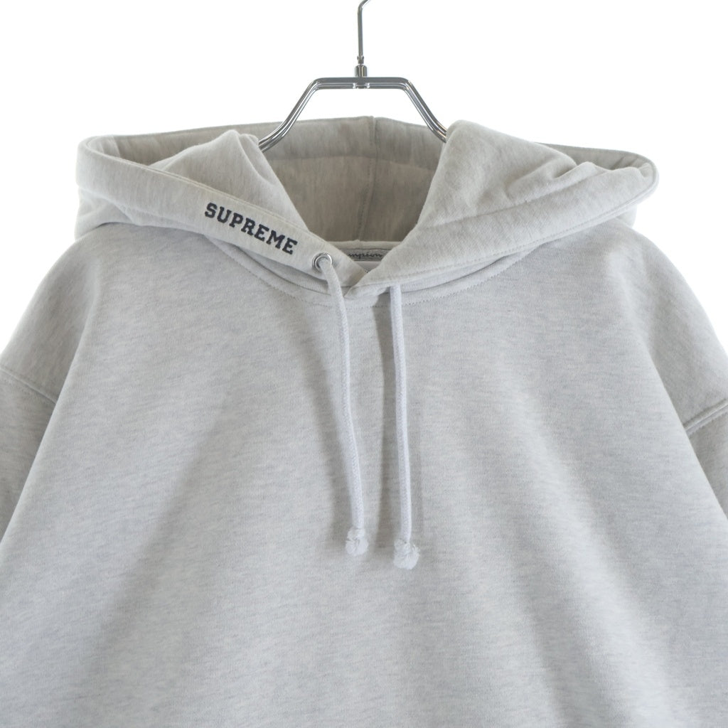 SUPREME(シュプリーム) × CHAMPION 18SS Hooded Sweatshirt チャンピオン バックロゴプリント プルオーバー パーカー グレー H6 122017