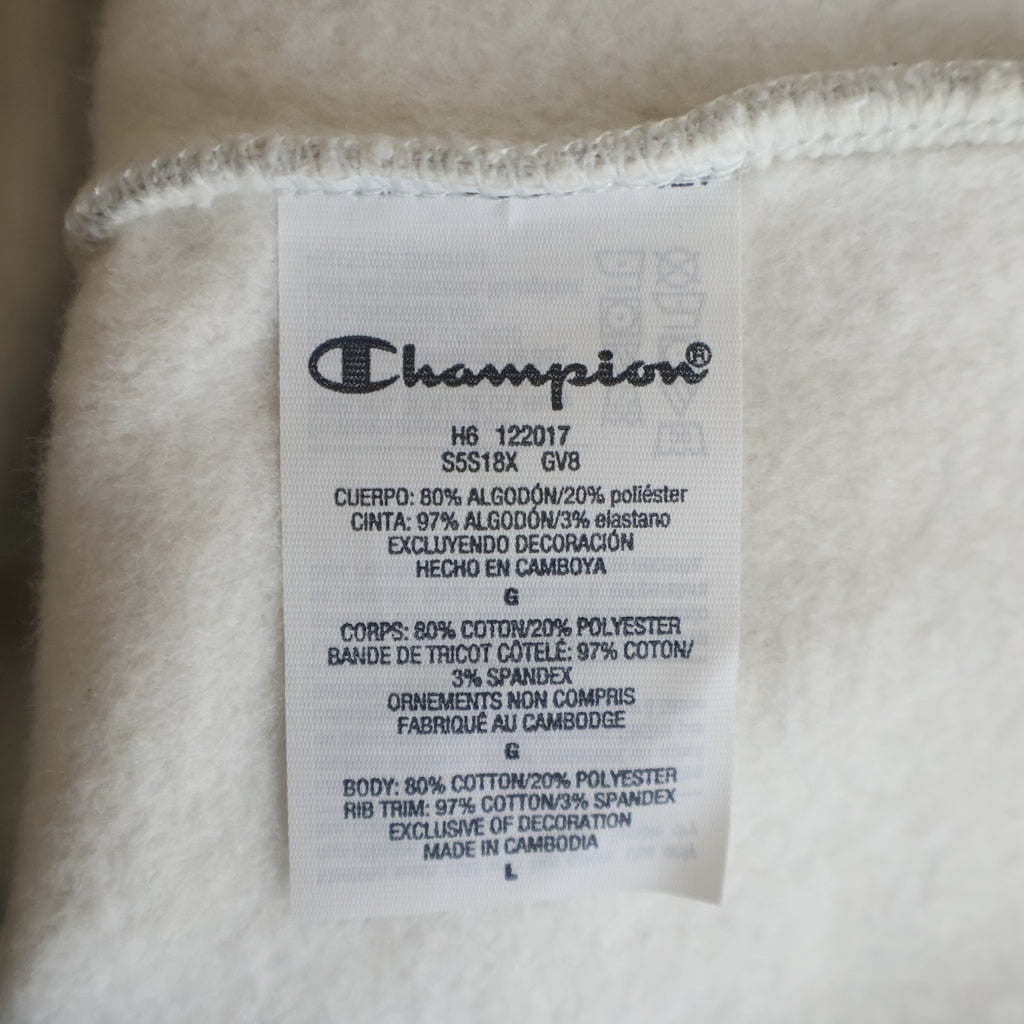 SUPREME(シュプリーム) × CHAMPION 18SS Hooded Sweatshirt チャンピオン バックロゴプリント プルオーバー パーカー グレー H6 122017