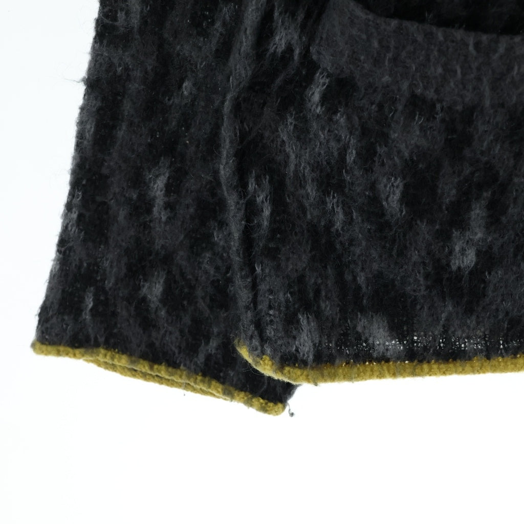 Sacai(サカイ) 22AW Leopard Jacquard Mohair Knit Cardigan レオパード ジャカード モヘア ニット カーディガン ブラック 22-03083M