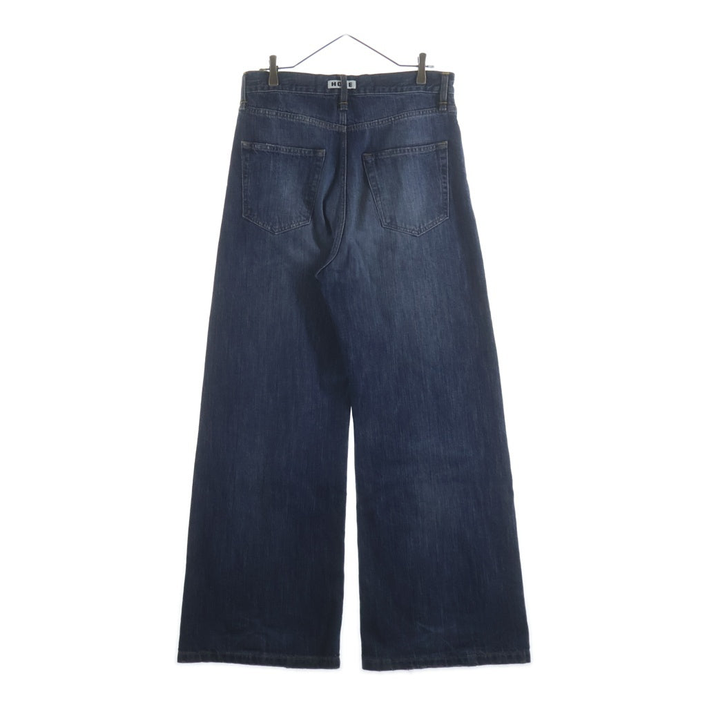 MAC HOPE(マックホープ) Skid Jeans Streaky Dark Blue ボタンフライ ワイドデニムパンツ インディゴブルー 55284249
