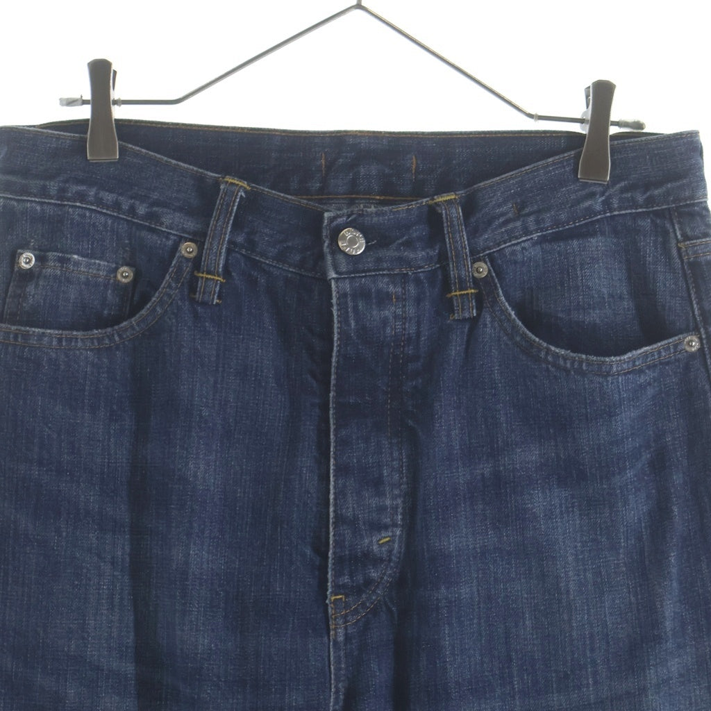 MAC HOPE(マックホープ) Skid Jeans Streaky Dark Blue ボタンフライ ワイドデニムパンツ インディゴブルー 55284249