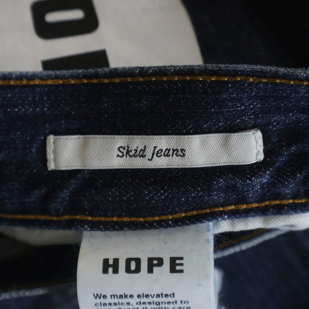 MAC HOPE(マックホープ) Skid Jeans Streaky Dark Blue ボタンフライ ワイドデニムパンツ インディゴブルー 55284249