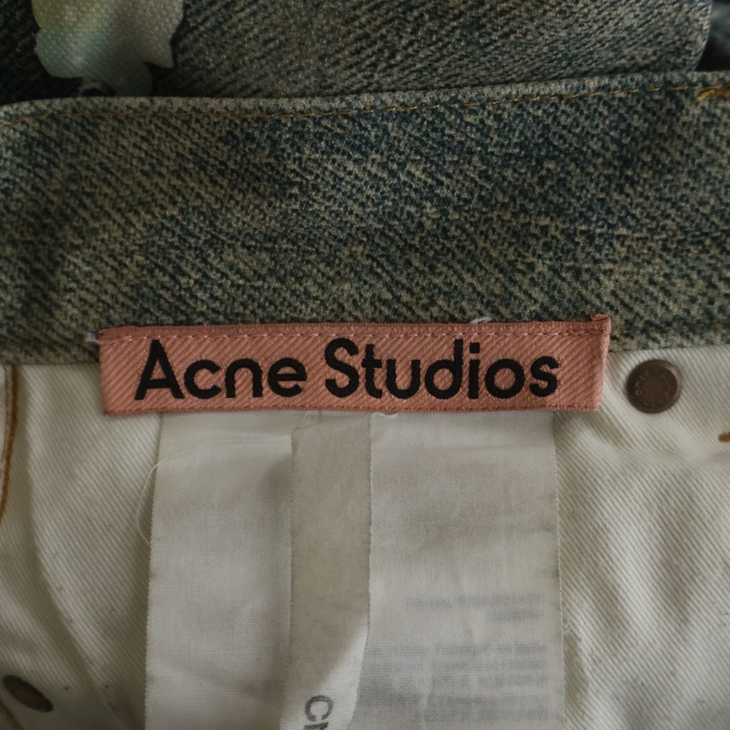 Acne Studios(アクネ ストゥディオズ) Baggy Fit Jeans 1981M 転写プリント ボタンフライ バギーフィット デニムパンツ FN-MN-TROU001101