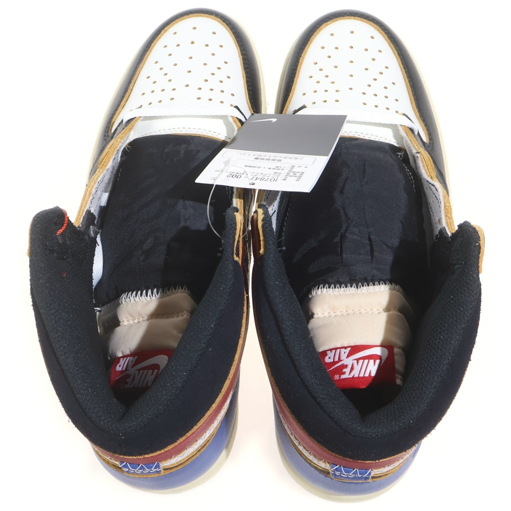 NIKE(ナイキ) ×FRAGMENT DESIGN ×UNION AIR JORDAN 1 RETRO HIGH OG SP フラグメントデザイン ユニオン エアジョーダン1 レトロ ハイカットスニーカー US10/28cm IO7847-002