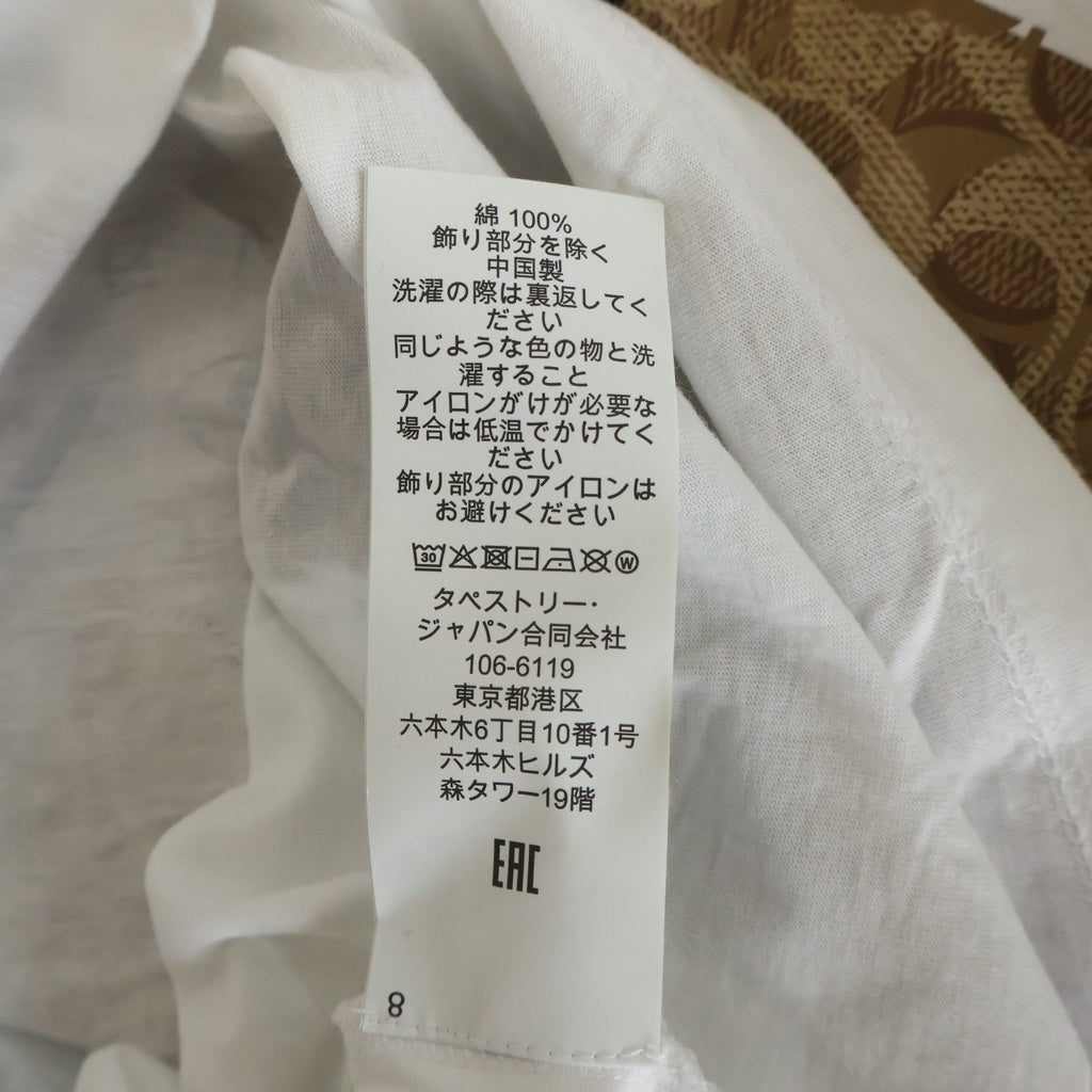 COACH(コーチ) ×DISNEY シグネチャーロゴ ワッペン クルーネック 半袖Tシャツ カットソー ホワイト 3233