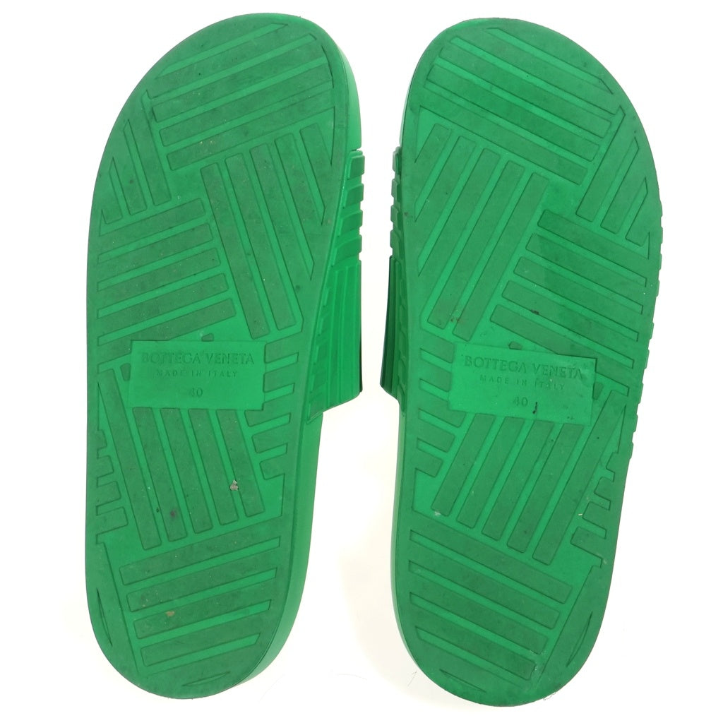 BOTTEGA VENETA(ボッテガヴェネタ) Slider Sandal Rubber Carpet ラバー シャワーサンダル グリーン 690039 V1O60