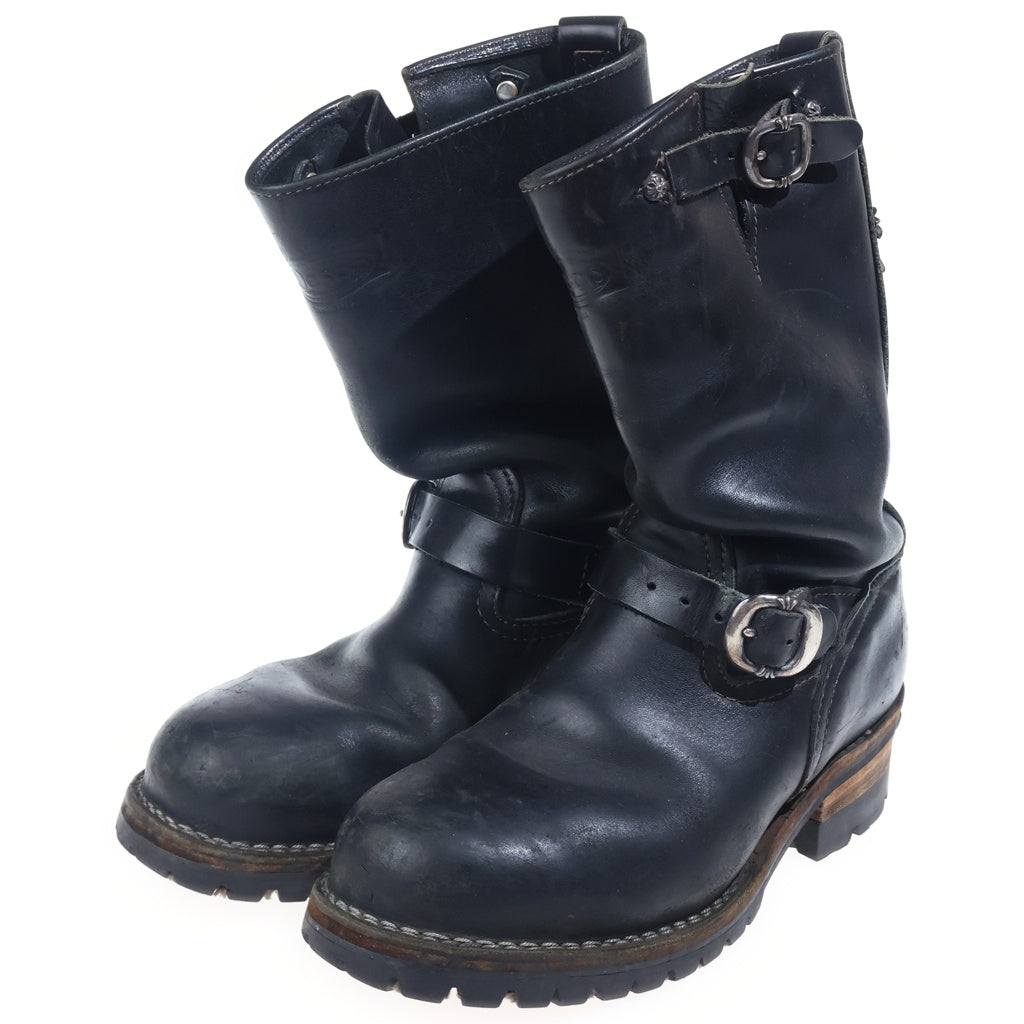 CHROME HEARTS(クロムハーツ) ×WESCO BOSS ウエスコ ボス CHクロス ガンスリンガー レザーエンジニアブーツ ブラック
