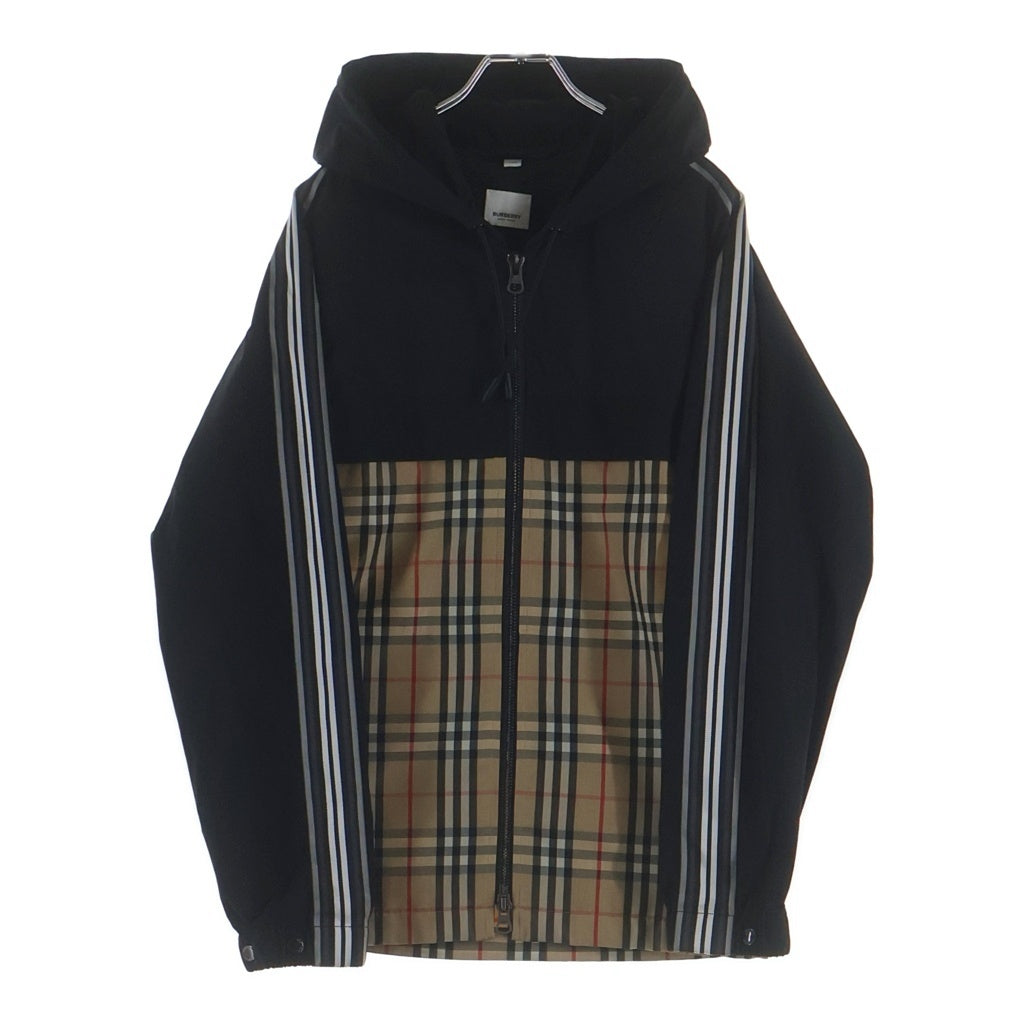 BURBERRY(バーバリー) チェックパネル シェイプメモリータフタ フーデッドジャケット ブラウン/ブラック 8024031