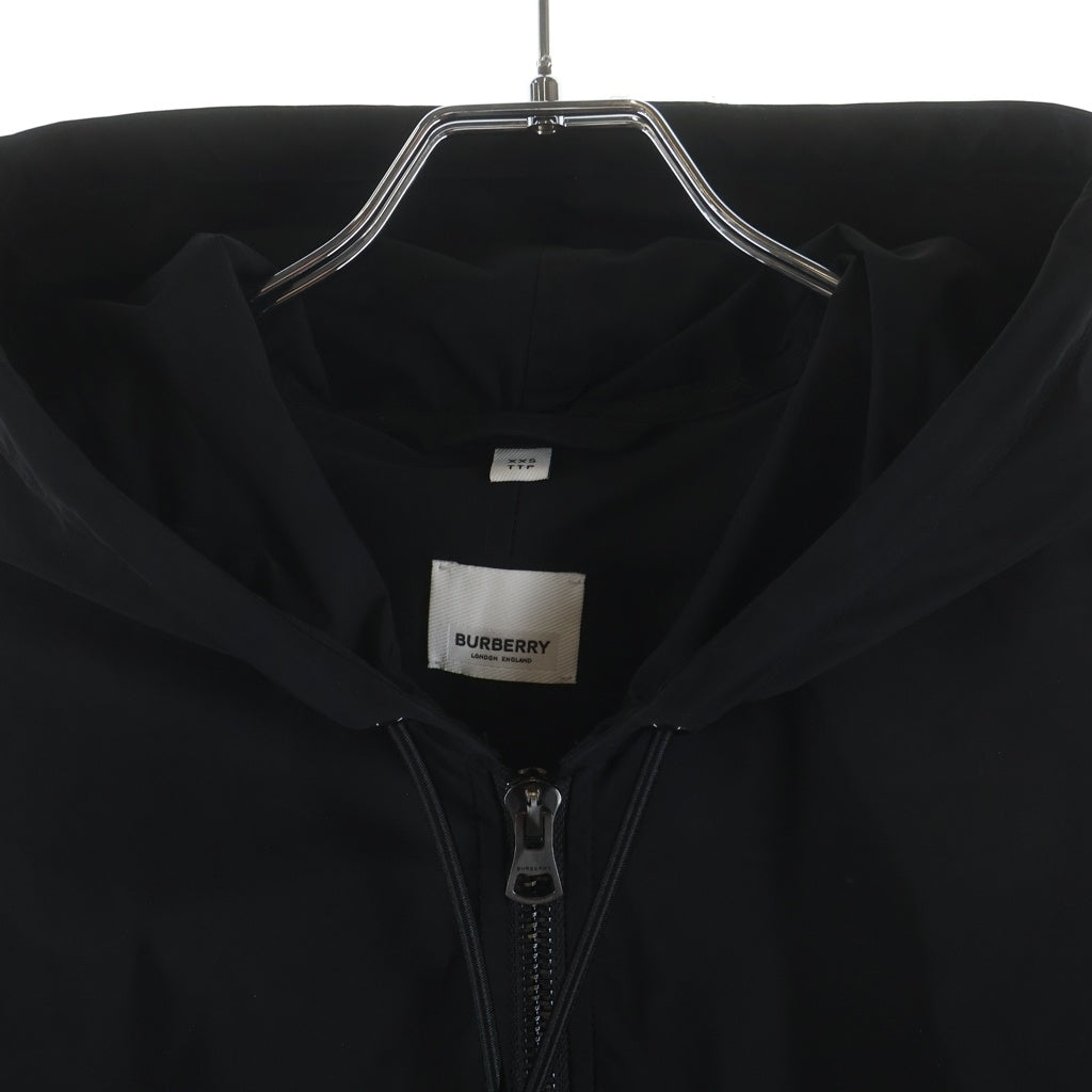 BURBERRY(バーバリー) チェックパネル シェイプメモリータフタ フーデッドジャケット ブラウン/ブラック 8024031