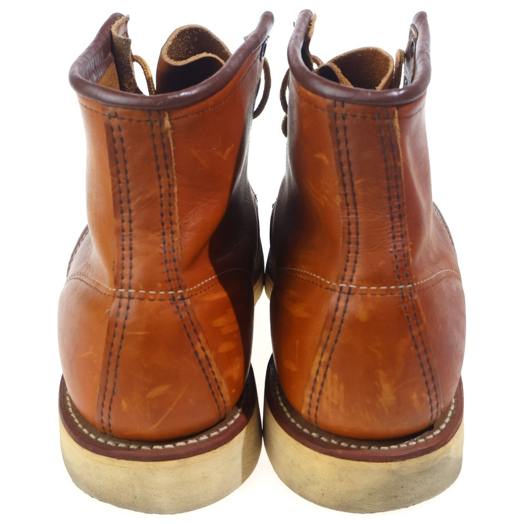 RED WING(レッド ウイング) 90S-00S IRISH SETTER MOC TOE CLASSIC WORK BOOTS 縦刺しゅう羽タグ アイリッシュセッター モックトゥ レザー クラシック ワークブーツ ブラウン