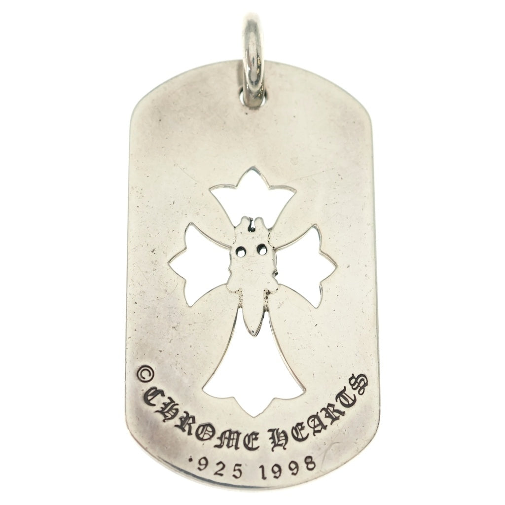 CHROME HEARTS(クロムハーツ) D TAG LRG DAGGER ダガーカットアウトドッグタグ ラージ ドッグタグ ネックレストップ シルバー