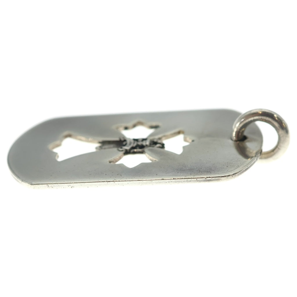 CHROME HEARTS(クロムハーツ) D TAG LRG DAGGER ダガーカットアウトドッグタグ ラージ ドッグタグ ネックレストップ シルバー