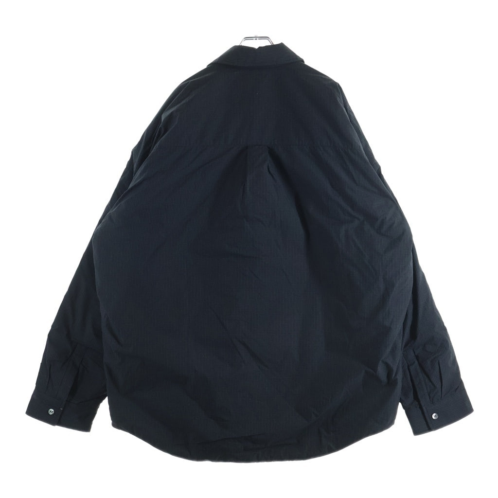 AMBUSH(アンブッシュ) 23AW チェック柄 ボタンダウン コーチジャケット ネイビー BMES001F23FAB001