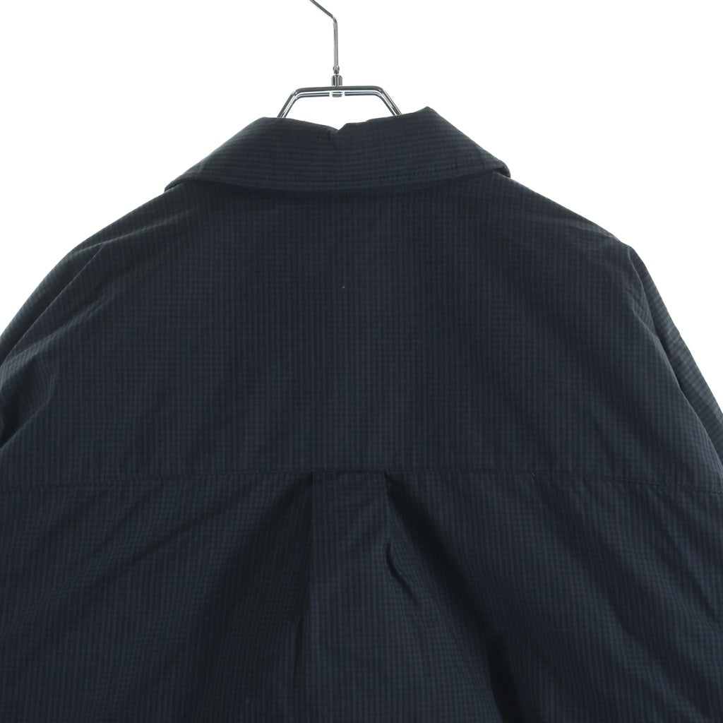 AMBUSH(アンブッシュ) 23AW チェック柄 ボタンダウン コーチジャケット ネイビー BMES001F23FAB001