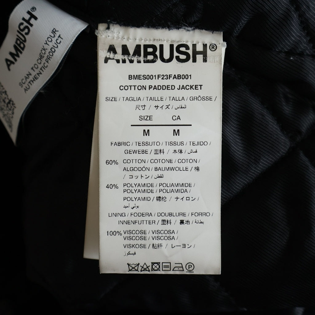 AMBUSH(アンブッシュ) 23AW チェック柄 ボタンダウン コーチジャケット ネイビー BMES001F23FAB001