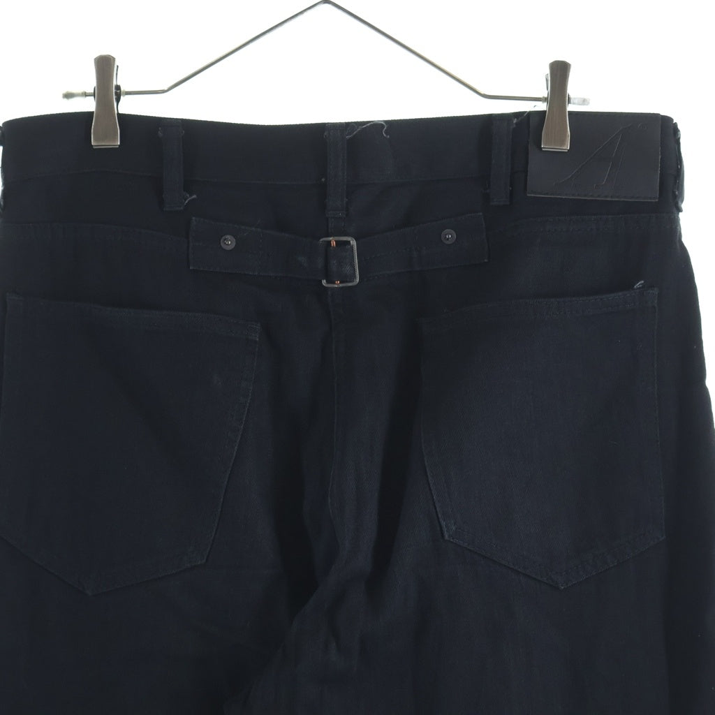 ANATOMICA(アナトミカ) ×WILDSIDE ワイルドサイド シンチバック ボタンフライ デニムパンツ ブラック 532-581-02