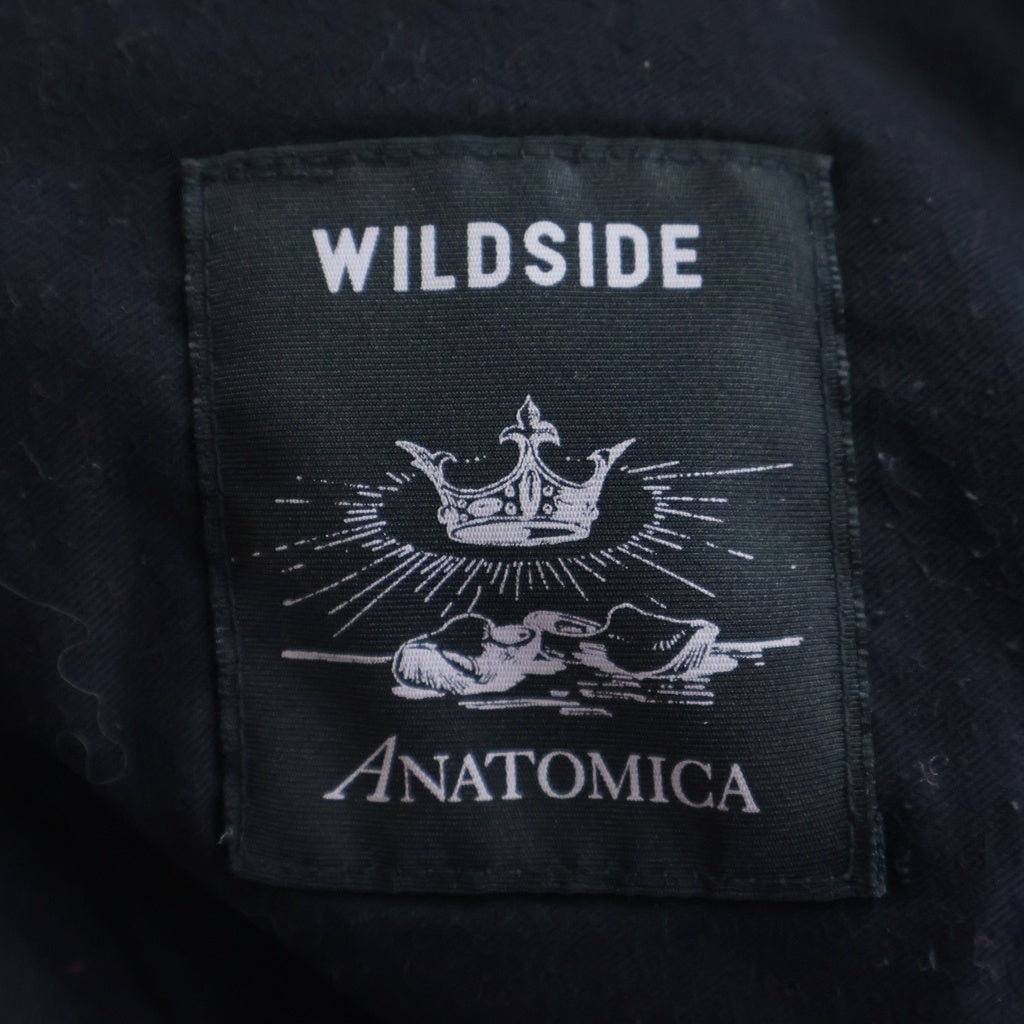 ANATOMICA(アナトミカ) ×WILDSIDE ワイルドサイド シンチバック ボタンフライ デニムパンツ ブラック 532-581-02