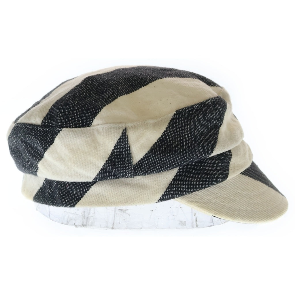 HUMAN MADE(ヒューマンメイド) ×MUHLBAUER CAP PINSTRIPE ミュール バウアー 別注 ピンストライプキャップ 帽子 アイボリー/グレー