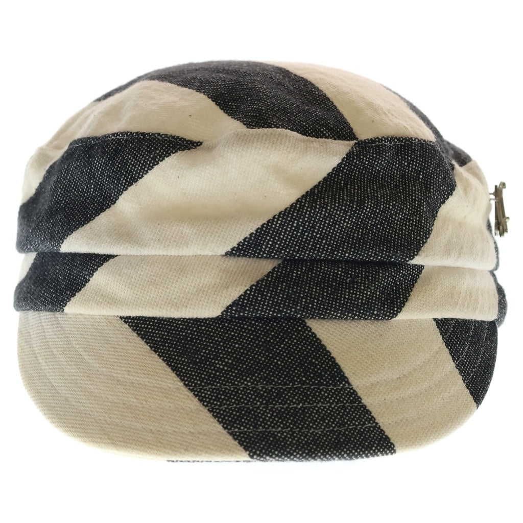 HUMAN MADE(ヒューマンメイド) ×MUHLBAUER CAP PINSTRIPE ミュール バウアー 別注 ピンストライプキャップ 帽子 アイボリー/グレー