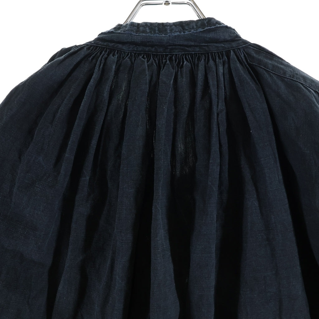 VINTAGE(ヴィンテージ) 推定20-30S French Work Indigo Linen Biaude Smock ユーロワーク インディゴリネンスモッグ ネイビー