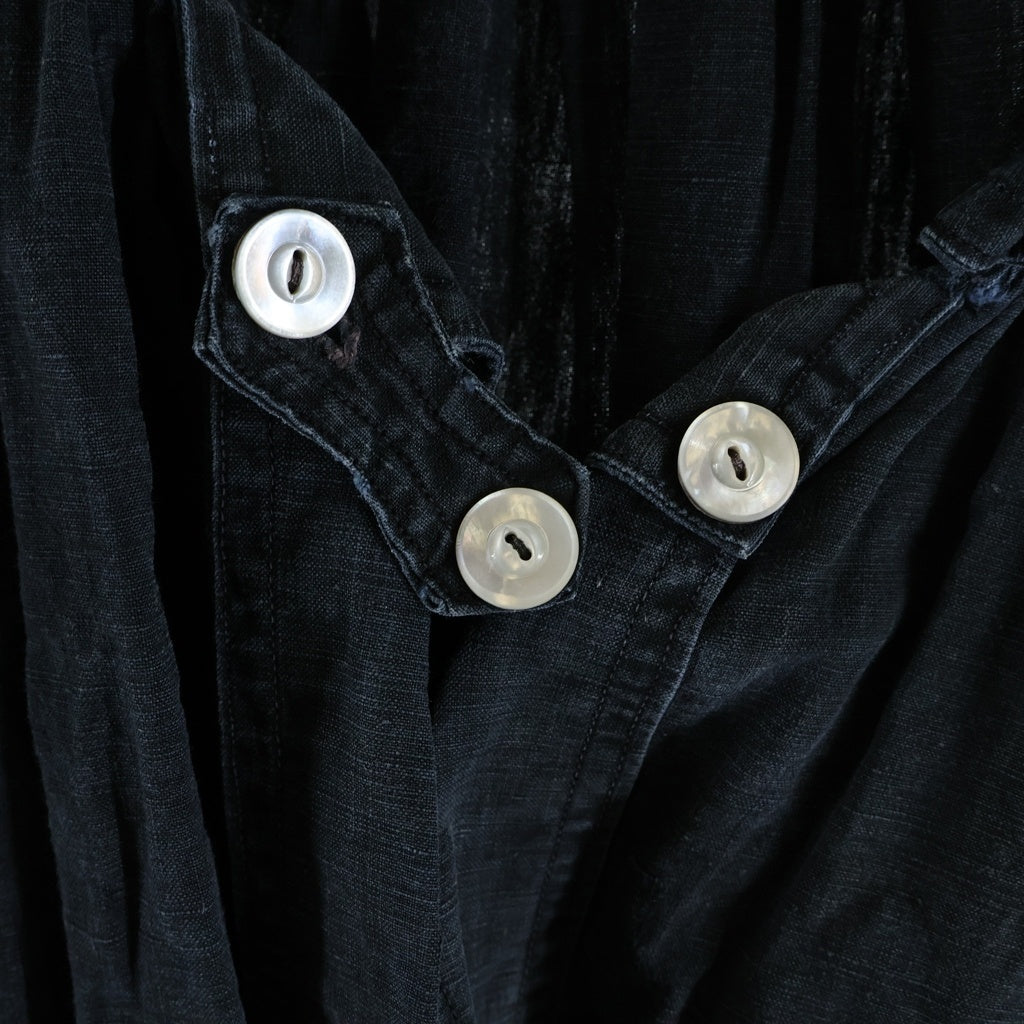 VINTAGE(ヴィンテージ) 推定20-30S French Work Indigo Linen Biaude Smock ユーロワーク インディゴリネンスモッグ ネイビー