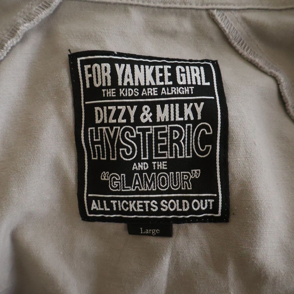 HYSTERIC GLAMOUR(ヒステリックグラマー) 24AW DETROIT ROCK デトロイト ロック レーシングジャケット ベージュ/オレンジ 02243AB11