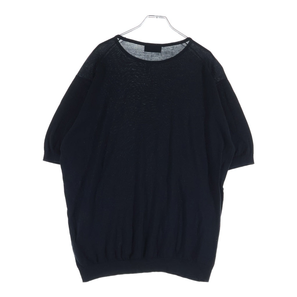 JOHN SMEDLEY(ジョンスメドレー) コットン クルーネック半袖Tシャツ カットソー ブラック