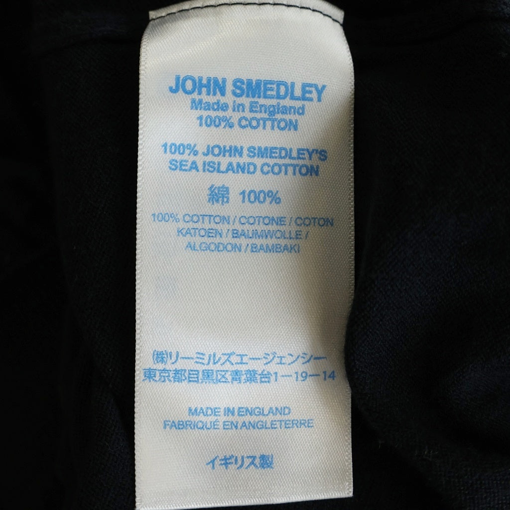 JOHN SMEDLEY(ジョンスメドレー) コットン クルーネック半袖Tシャツ カットソー ブラック