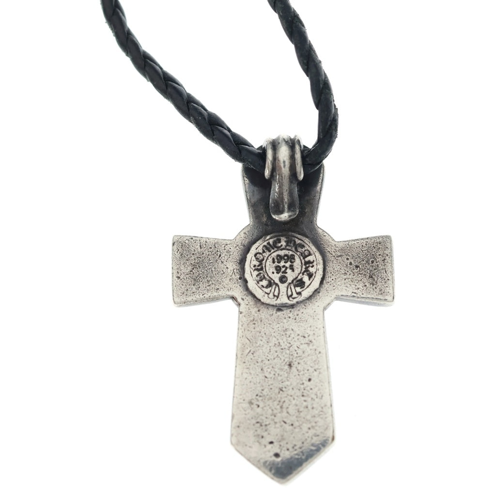 CHROME HEARTS(クロムハーツ) VULCAN CROSS LG LB ラージバルカンクロス Wレザーブレイド ネックレス シルバー