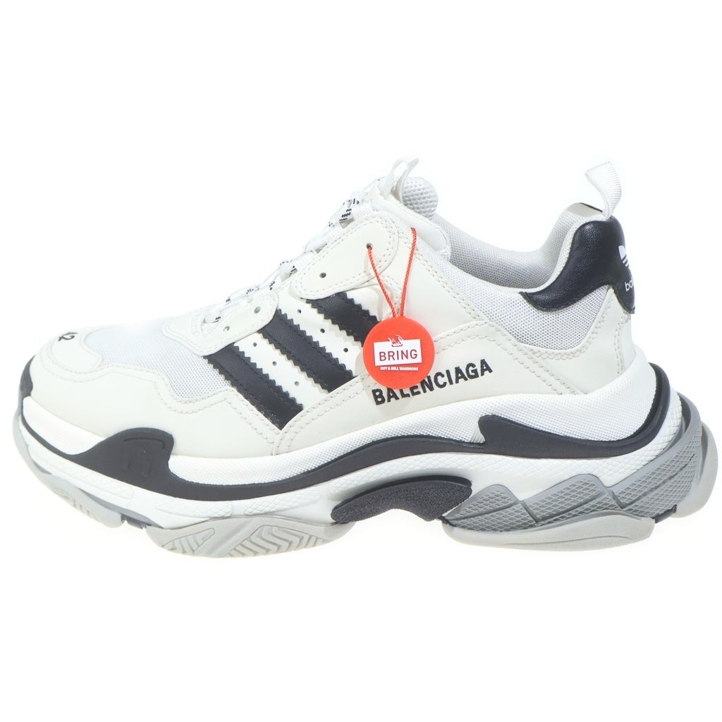 BALENCIAGA(バレンシアガ) 23SS ×adidas TRIPLE S TRAINERS アディダス トリプルエス レースアップ ローカットスニーカー ホワイト/ブラック 712821