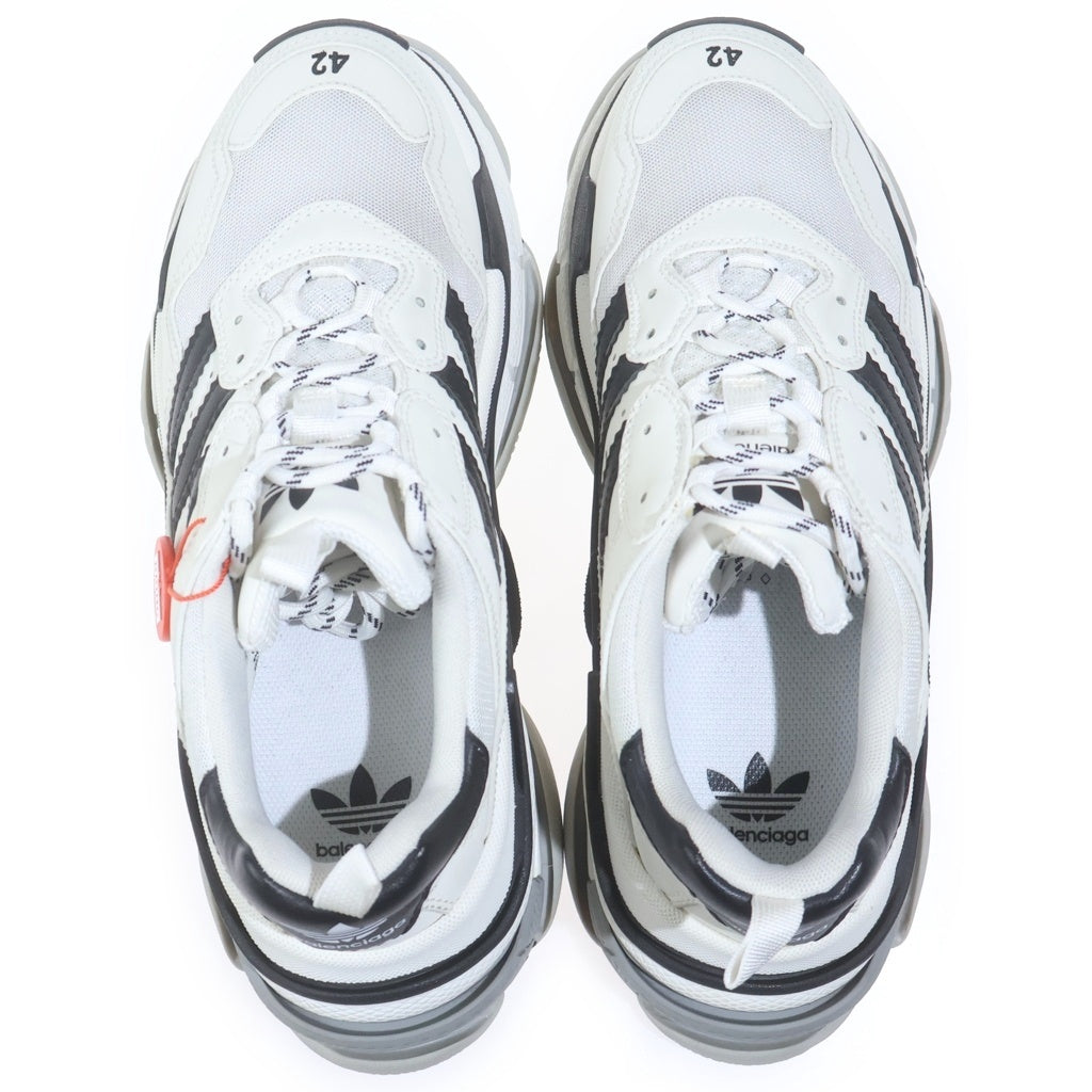 BALENCIAGA(バレンシアガ) 23SS ×adidas TRIPLE S TRAINERS アディダス トリプルエス レースアップ ローカットスニーカー ホワイト/ブラック 712821
