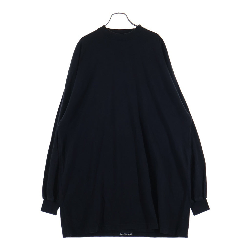 BALENCIAGA(バレンシアガ) 21SS Back Label Oversized Long Sleeve Tee バックラベル オーバーサイズ 長袖Tシャツ ブラック 693949 TMVC1
