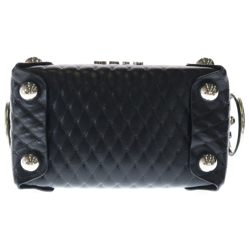 MASU(エムエーエスユー) LEATHER CAKE BAG キルティングレザー ケーキ ハンドバッグ ブラック M25F9OJ008 レディース